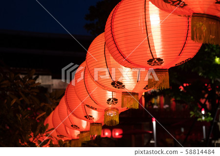 Red lantern decorated 58814484