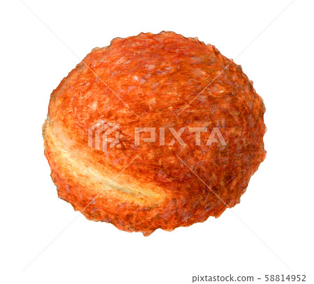 麵包咖哩麵包手繪水彩 58814952