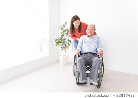 Women who care for the elderly Women who care for the elderly 58817458