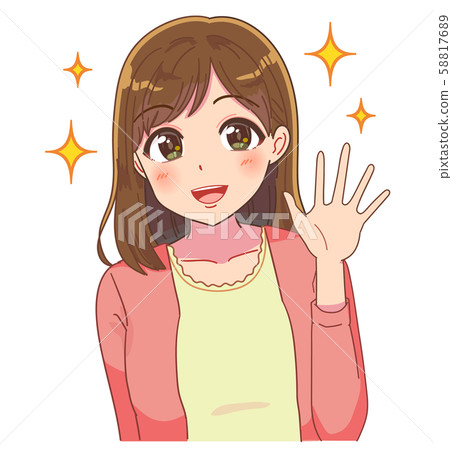 可愛的小女孩浪漫約會 58817689