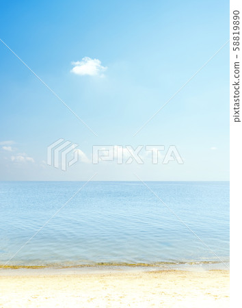 blue sky with clouds over sea and sand 58819890