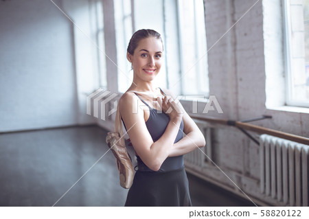 Young ballet dancer finished practice in studio active lifestyle 58820122