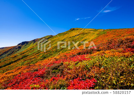秋天的栗駒山留下上帝的地毯平衡 秋天的栗駒山留下上帝的地毯平衡 58820157