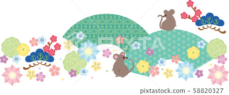 japanese pattern, year of the rat, child 58820327