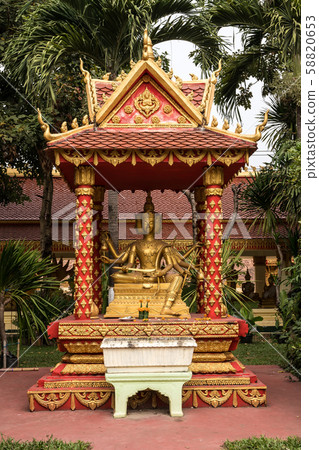 Wat Pha That Luang Temple in Vientiane, Laos Wat Pha That Luang Temple in Vientiane, Laos 58820653