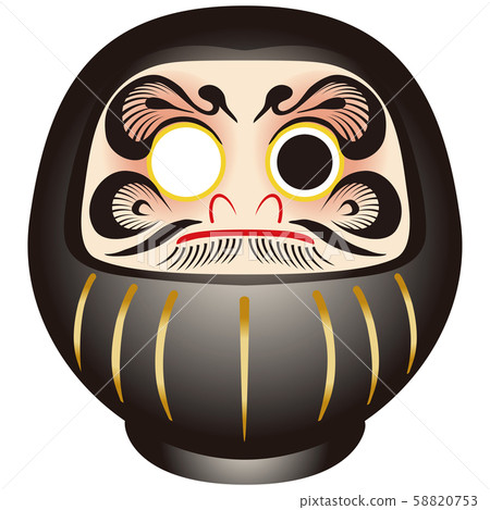 New Year's card material Daruma Black New Year's card material Daruma Black 58820753