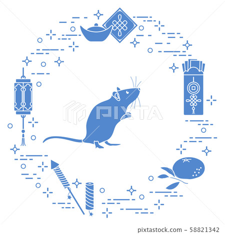 Chinese New Year Rat symbol 2020 calendar Chinese New Year Rat symbol 2020 calendar 58821342