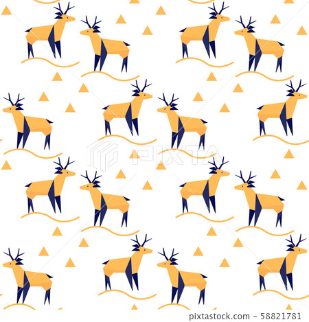 New year 2020 Merry Christmas Santa's deer origami 58821781