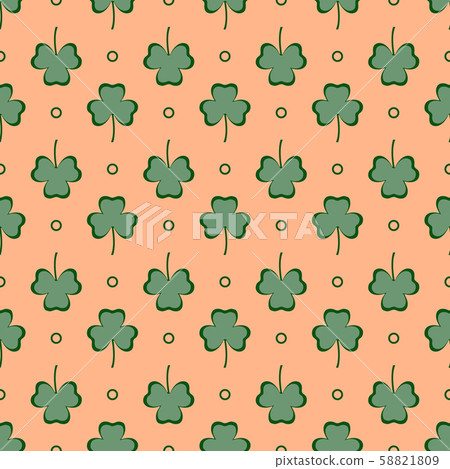 Seamless pattern Clover leaves. St. Patrick's Day 58821809