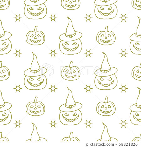 Halloween 2019 vector seamless pattern Pumpkins. Halloween 2019 vector seamless pattern Pumpkins. 58821826