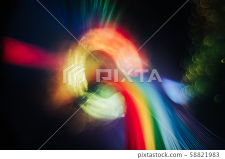 Beautiful abstract rainbow bridge and multi 58821983