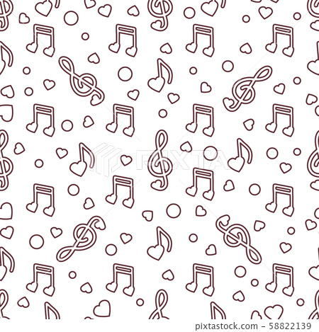 Notes, hearts Romantic pattern. Valentine's day Notes, hearts Romantic pattern. Valentine's day 58822139