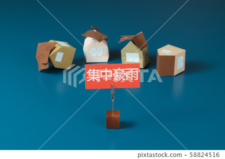 災害圖像集中大雨 災害圖像集中大雨 58824516