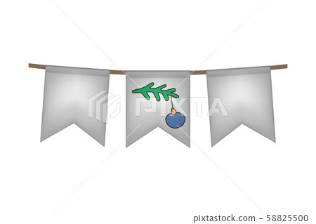 Christmas and new year flag garland. 58825500