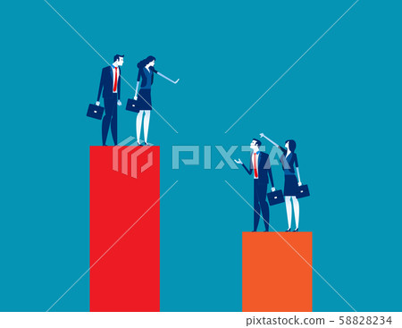 Business team envy another people team. Concept Business team envy another people team. Concept 58828234