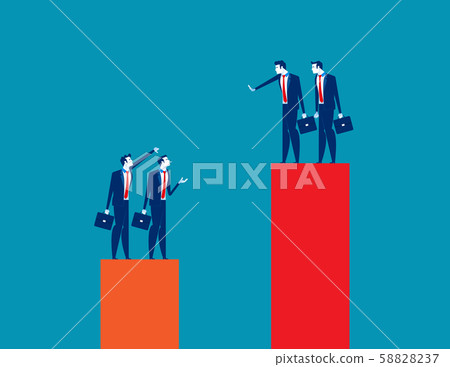 Business team envy another people team. Concept Business team envy another people team. Concept 58828237