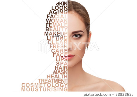 portrait of beautiful young blonde woman with green eyes on whit portrait of beautiful young blonde woman with green eyes on whit 58828653
