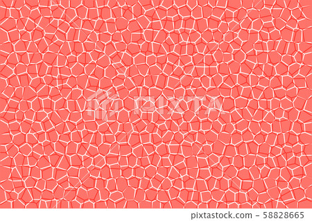 Abstract mosaic tile texture. White cells on coral background. Geometric polygon shapes grid pattern. Abstract mosaic tile texture. White cells on coral background. Geometric polygon shapes grid pattern. 58828665