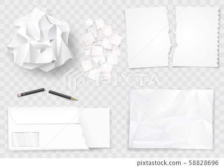 Set creasy paper sheets and pen Set creasy paper sheets and pen 58828696