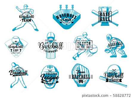 Baseball game, team sport items and players Baseball game, team sport items and players 58828772