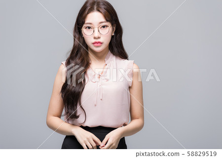 女商務眼鏡 58829519