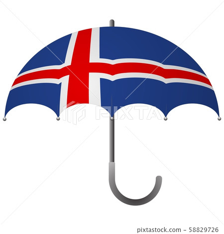 Iceland flag umbrella Iceland flag umbrella 58829726