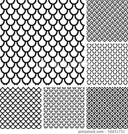 Seamless patterns set. Geometric textures. Seamless patterns set. Geometric textures. 58831731