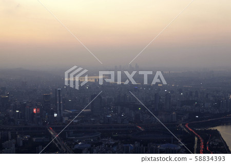 貿易中心，蠶室綜合運動場，奧林匹克體育場，奧林匹克大道，蠶室，松坡區，三星洞，江南區，漢江，首爾 58834393