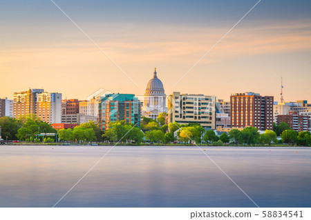 Madison, Wisconsin, USA downtown skyline Madison, Wisconsin, USA downtown skyline 58834541