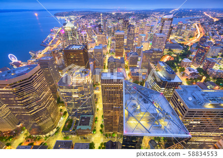 Seattle, Washington, USA downtown skyline Seattle, Washington, USA downtown skyline 58834553