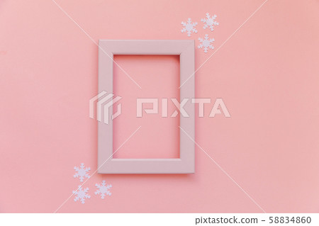 Simply minimal composition winter objects pink Simply minimal composition winter objects pink 58834860