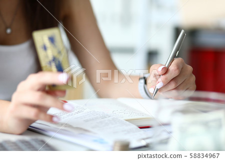 Hardworking female in office 58834967