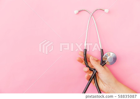 Simply minimal design woman hand holding medicine 58835087