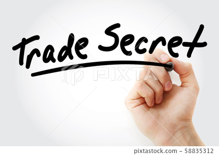 Hand writing Trade secret with marker 58835312