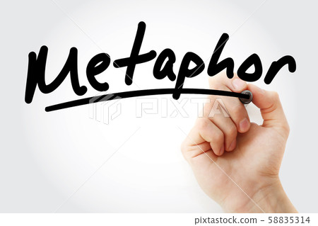 Hand writing Metaphor with marker Hand writing Metaphor with marker 58835314