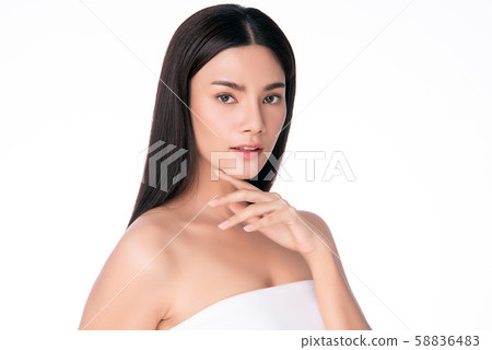 Beautiful Young Asian Woman with Clean Fresh Skin, Beautiful Young Asian Woman with Clean Fresh Skin, 58836483
