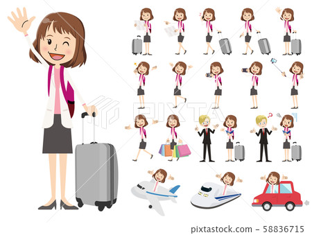 旅行上班族女性 58836715