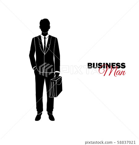 Businessman, Manager. A man in a business suit. A businessman is standing with a briefcase Businessman, Manager. A man in a business suit. A businessman is standing with a briefcase 58837021