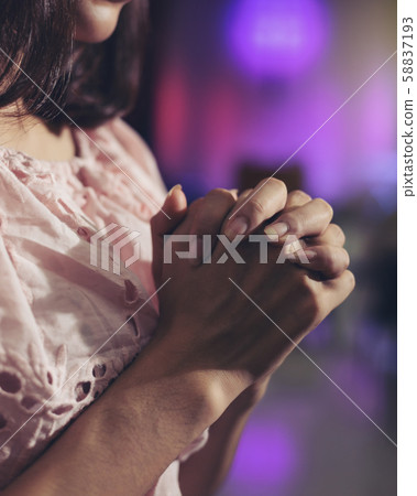 Women Christians praying hand faith jesus promise Women Christians praying hand faith jesus promise 58837193