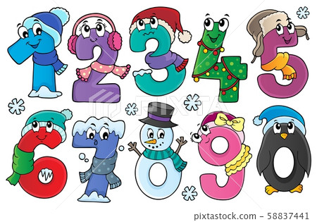 Winter numbers theme set 1 Winter numbers theme set 1 58837441