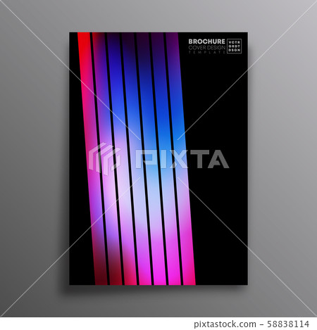 Retro design poster with colorful gradient stripes 58838114