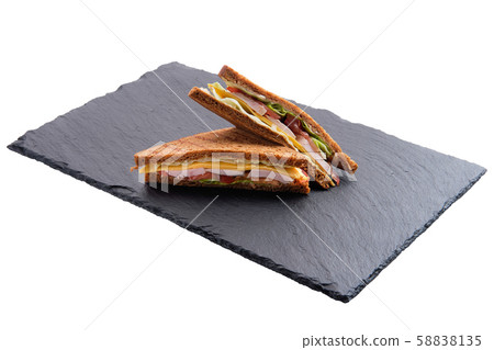 Club sandwich with ham, cheddar, cabbage and Club sandwich with ham, cheddar, cabbage and 58838135
