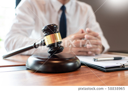 lawyer or judge business man working with lawyer or judge business man working with 58838965