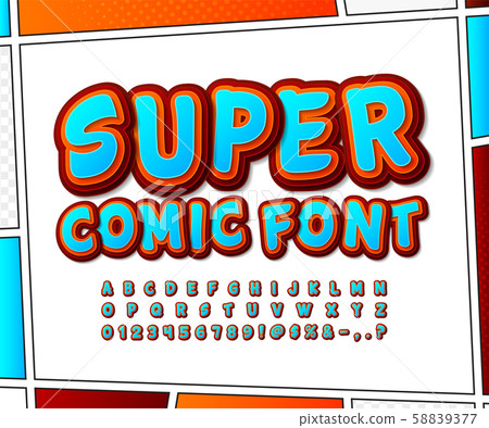 Comics font. Cartoon alphabet in pop art style Comics font. Cartoon alphabet in pop art style 58839377