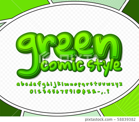 Comics font. Cartoon alphabet in pop art style Comics font. Cartoon alphabet in pop art style 58839382