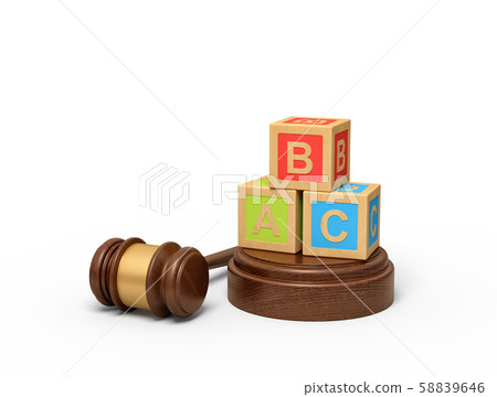 3d rendering of colorful alphabet toy blocks on... - Stock Illustration ...