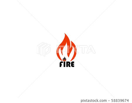 fire symbol and flame for logo on white background fire symbol and flame for logo on white background 58839674