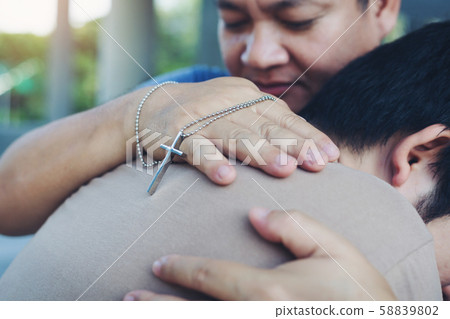 Male people christian adult health care hug to 58839802