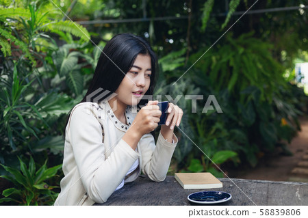 business women with coffee in lifestyle relax on 58839806
