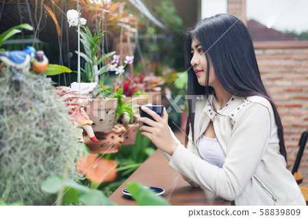 business women with coffee in lifestyle relax on business women with coffee in lifestyle relax on 58839809